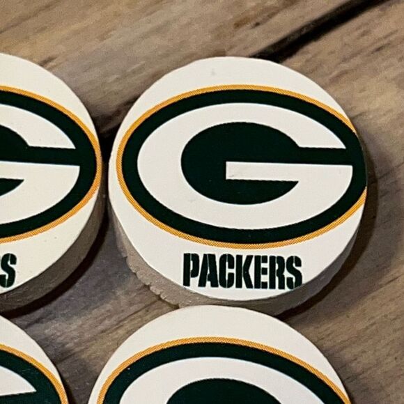 Vintage Green Bay Packers Button Covers Set Of 4 - Picture 5 of 7